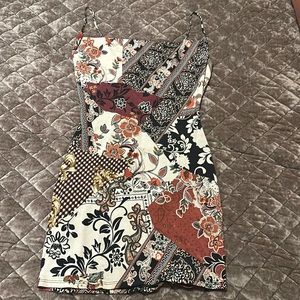 Abstract Print Mini Dress